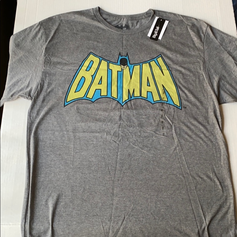NWT Big & Tall Large Batman Gray T-Shirt